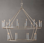 19TH C. ENGLISH OPENWORK TWO-TIER ROUND CHANDELIER 62"