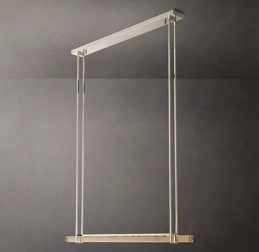 Audubon Crystal Single Bar Linear Chandelier 60"
