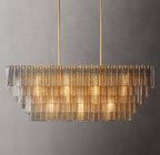 Sirene Clear Glass Rectangular Chandelier 59"