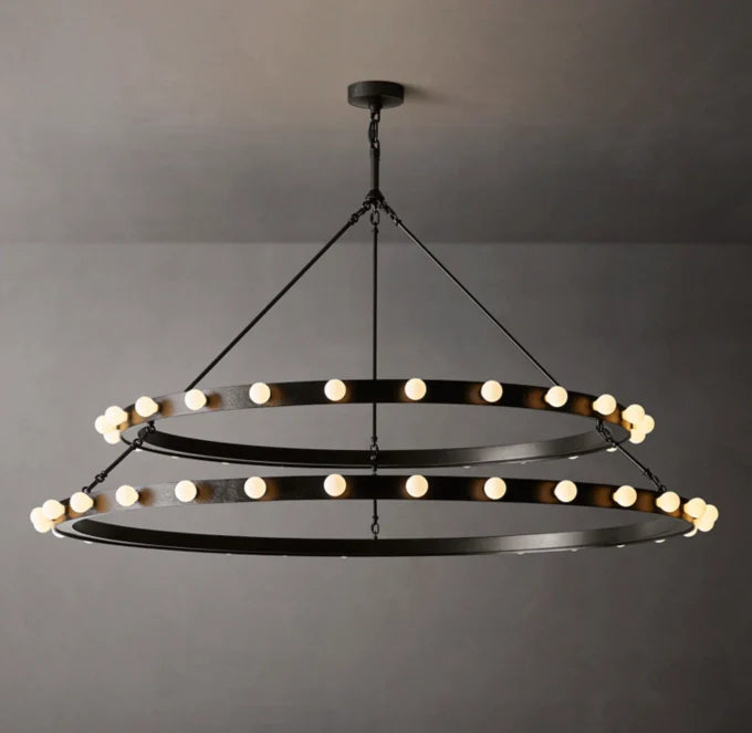 Vitoria Round Two Tiered Chandelier 60"
