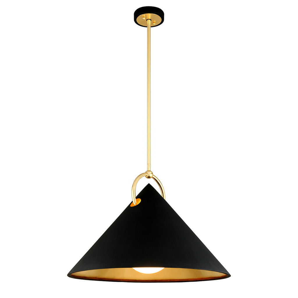 Charm 1-Light Chandelier in Gold Leaf 38L x 38W x 26.5H