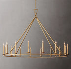19TH C. ENGLISH OPENWORK ROUND CHANDELIER 60"