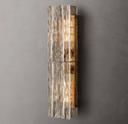 Lattice Smoke Glass Sconce 30"