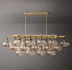 Cabrette Clear Glass Linear Chandelier 72"