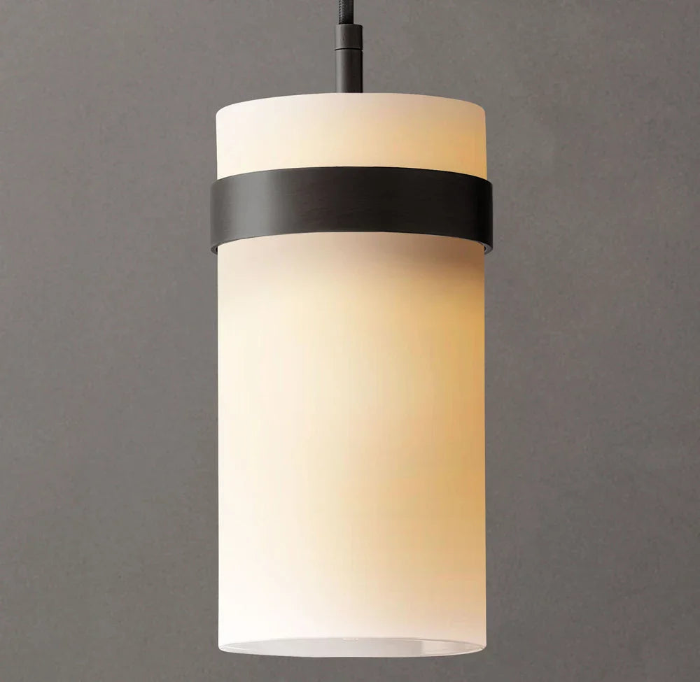 Ravelle Milk Glass Pendant 5"