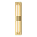 Double Axis Small Sconce LED Clear Glass (ZM) in Modern Brass