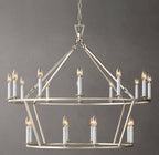 19TH C. ENGLISH OPENWORK TWO-TIER ROUND CHANDELIER 40"