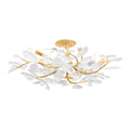 Marabec 10-Light Semi Flush in Vintage Gold Leaf/ White Plaster 32L x 32W x 10.75H