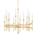 Hathaway 12-Light Chandelier in Vintage Gold Leaf 32.25L x 32.25W x 34.25H
