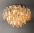 Chiara Smoke Glass Flushmount 17"