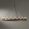 Generation Lighting Avenir 60" 20-Light Weathered Oak Ring Chandelier