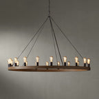 Generation Lighting Avenir 60" 20-Light Weathered Oak Ring Chandelier