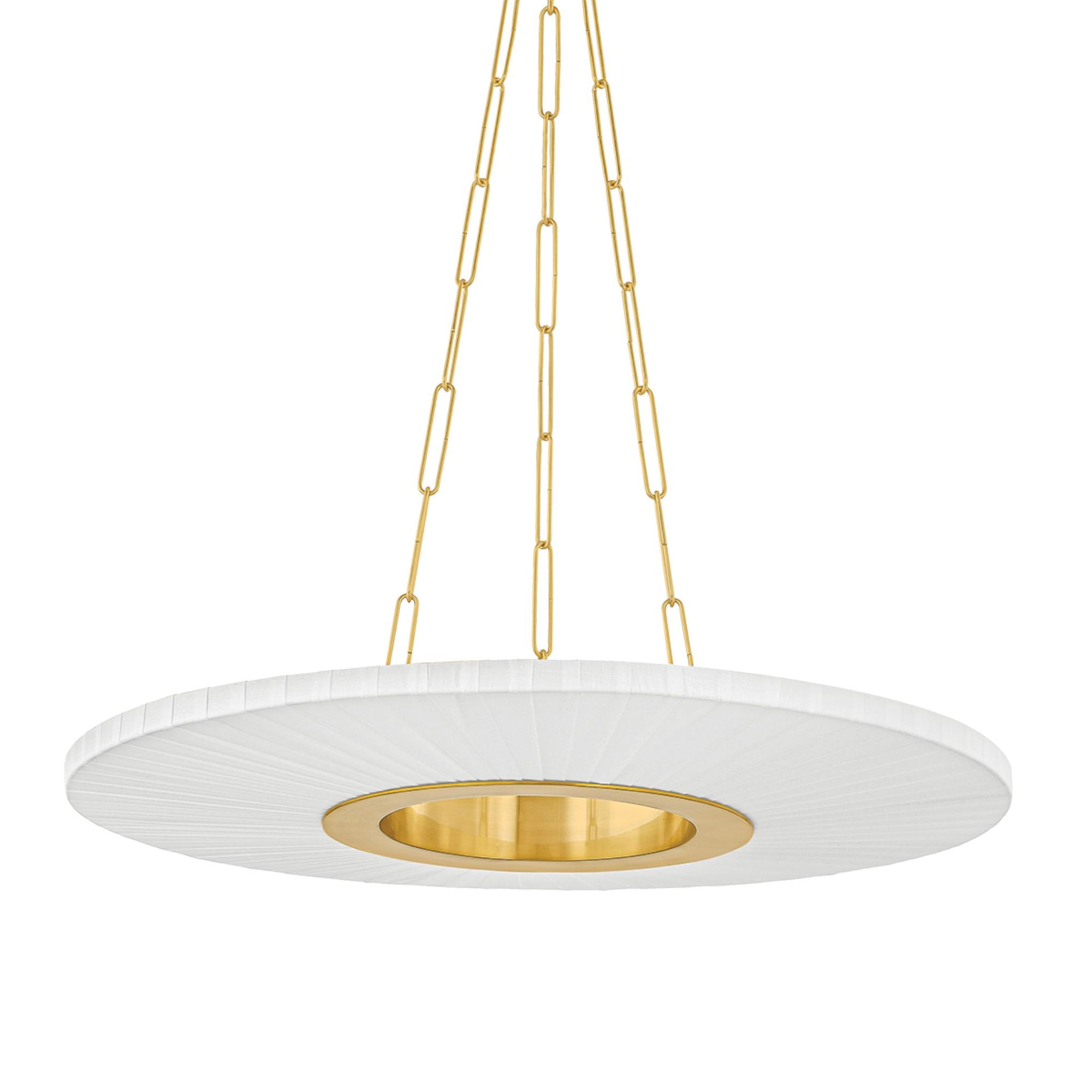 Prattsburgh 1-Light Chandelier in Aged Brass 30L x 30W x 3.5H