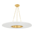 Prattsburgh 1-Light Chandelier in Aged Brass 40L x 40W x 3.75H