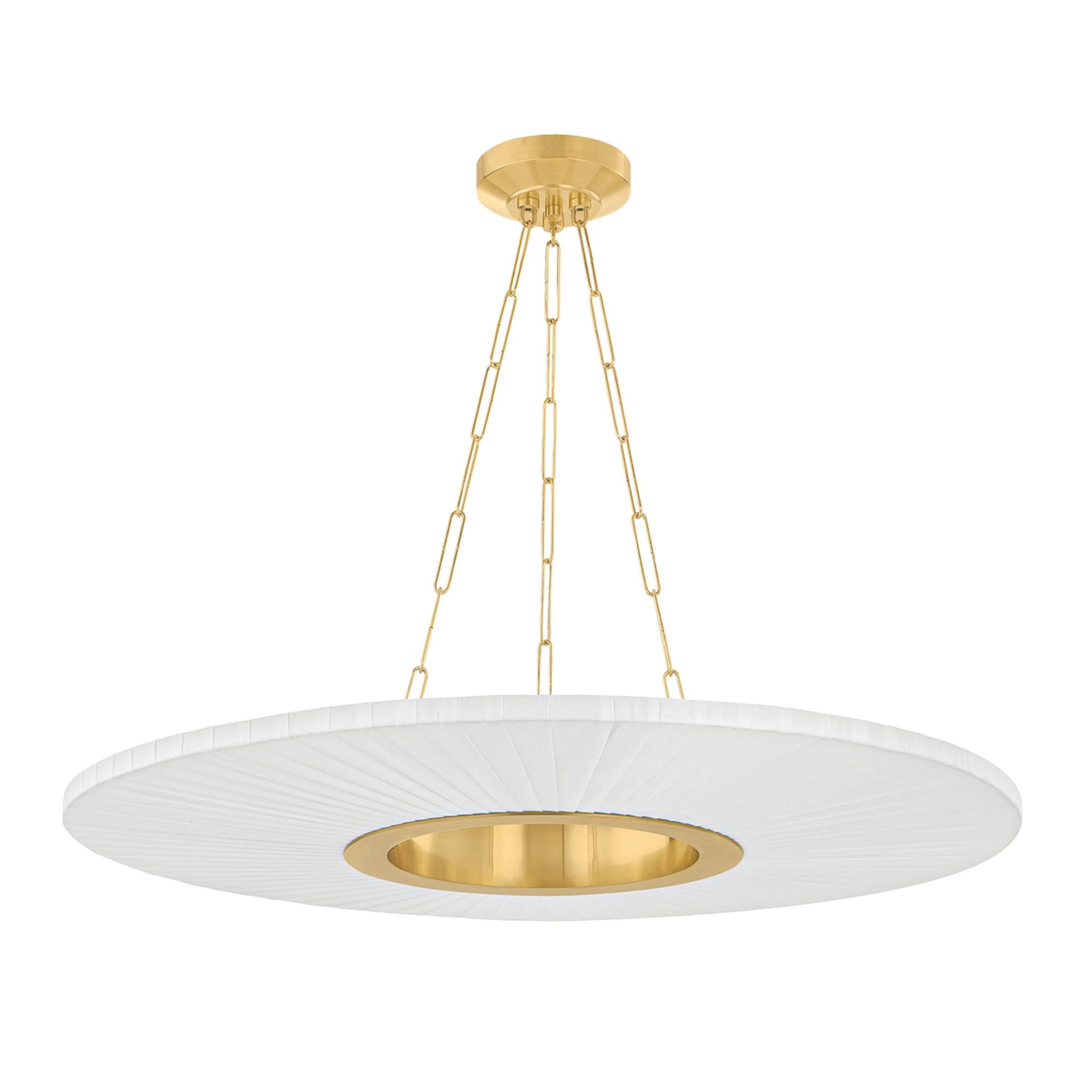 Prattsburgh 1-Light Chandelier in Aged Brass 40L x 40W x 3.75H