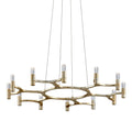 Nexus 12-Light Chandelier in Warm Silver Leaf 38L x 38W x 5.25H