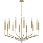 Gideon 14-Light Chandelier in Aged Brass 33.25L x 33.25W x 24.75H