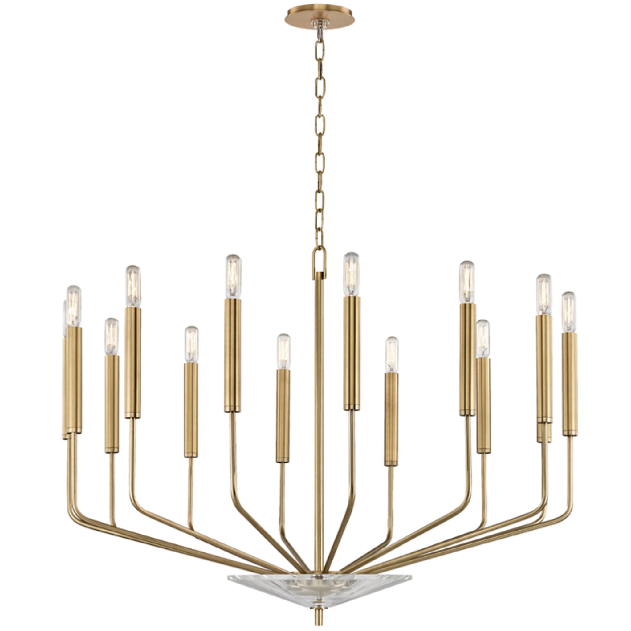 Gideon 14-Light Chandelier in Aged Brass 33.25L x 33.25W x 24.75H