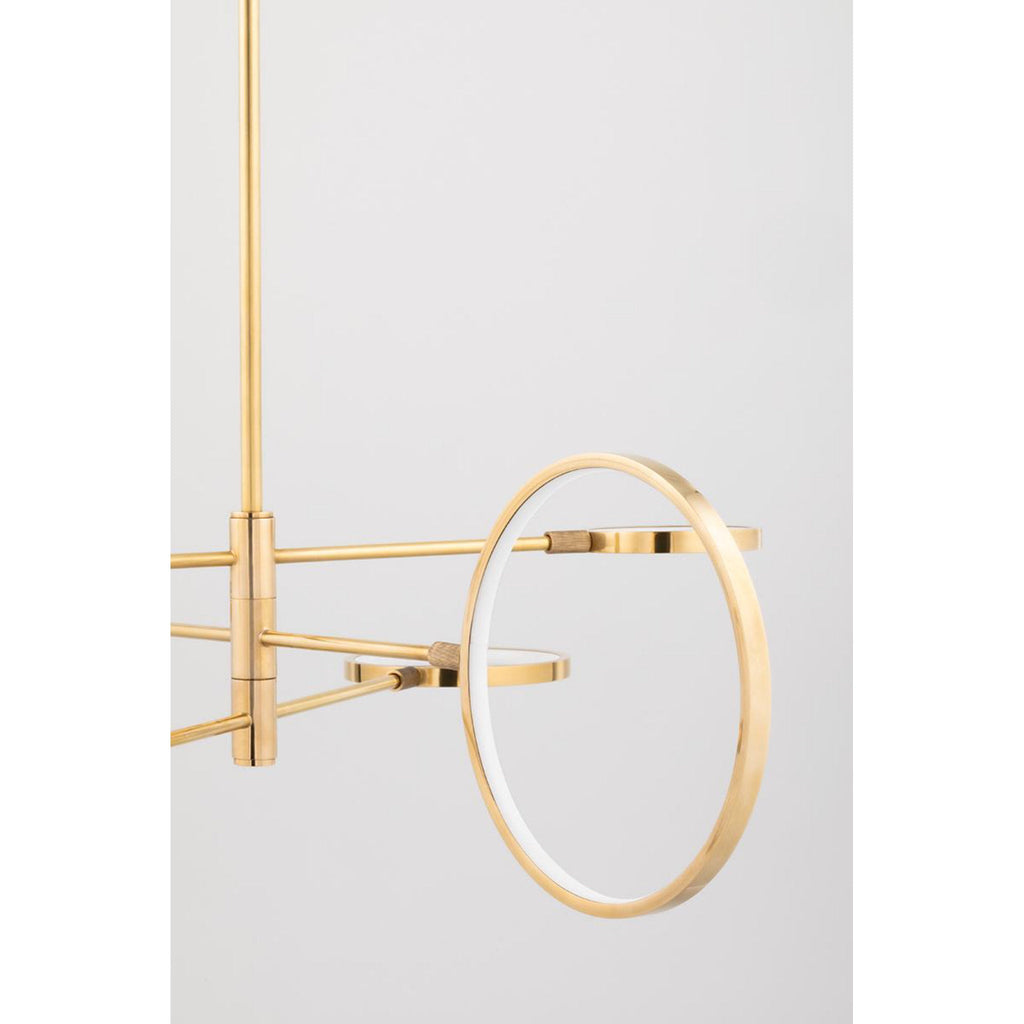 Saturn 0-Light Chandelier in Aged Brass 44.5L x 44.5W x 13.25H