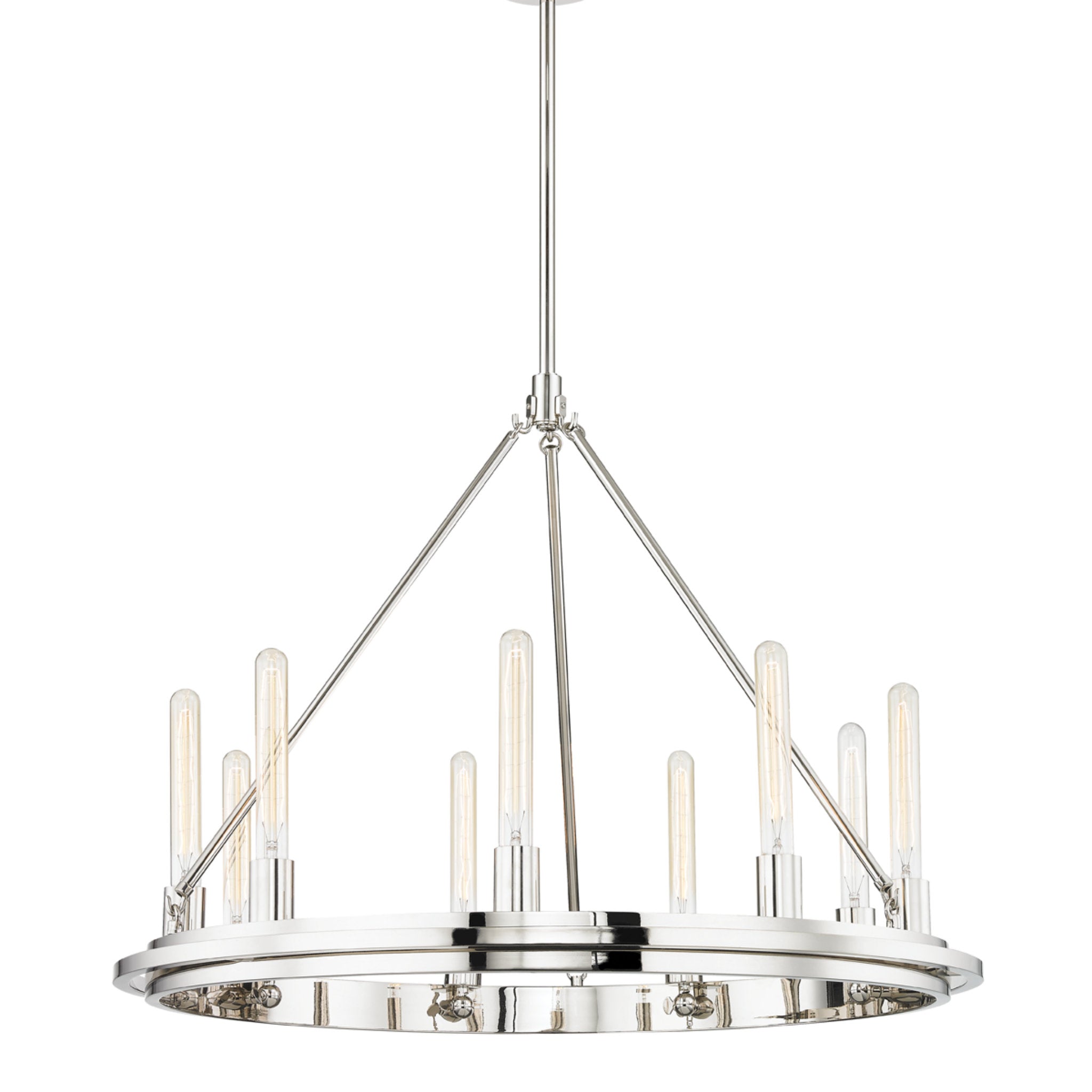 Chambers 9-Light Chandelier in Polished Nickel 32L x 32W x 28H