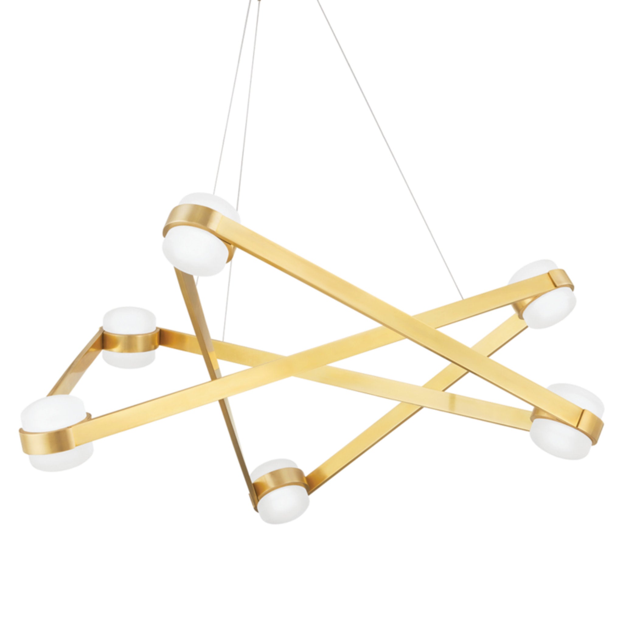 Orbit 6-Light Chandelier in Aged Brass 38L x 38W x 13.75H