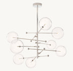 Glass Globe Mobile Eight-Arm Chandelier 79"
