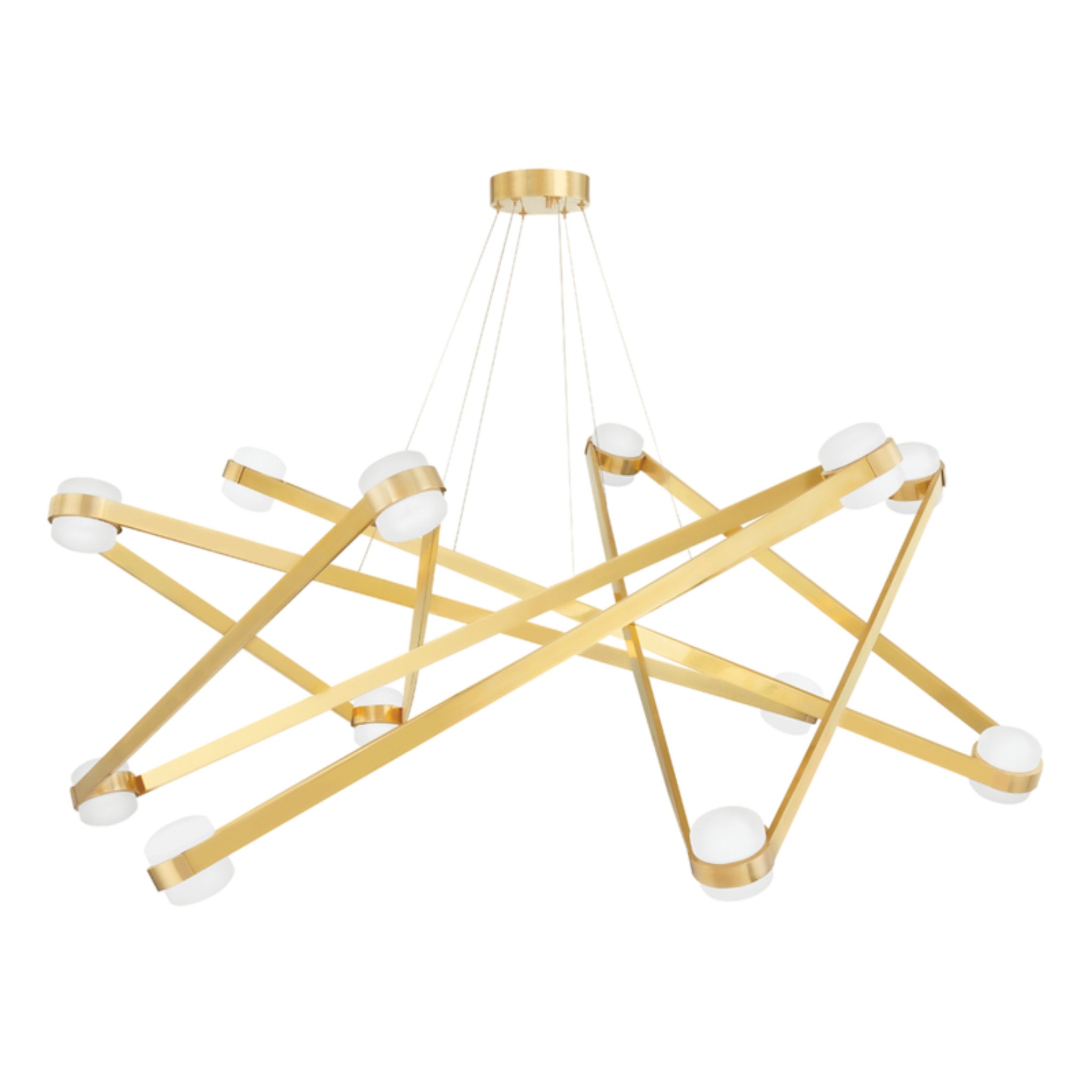 Orbit 12-Light Chandelier in Aged Brass 56.125L x 56.125W x 16.825H