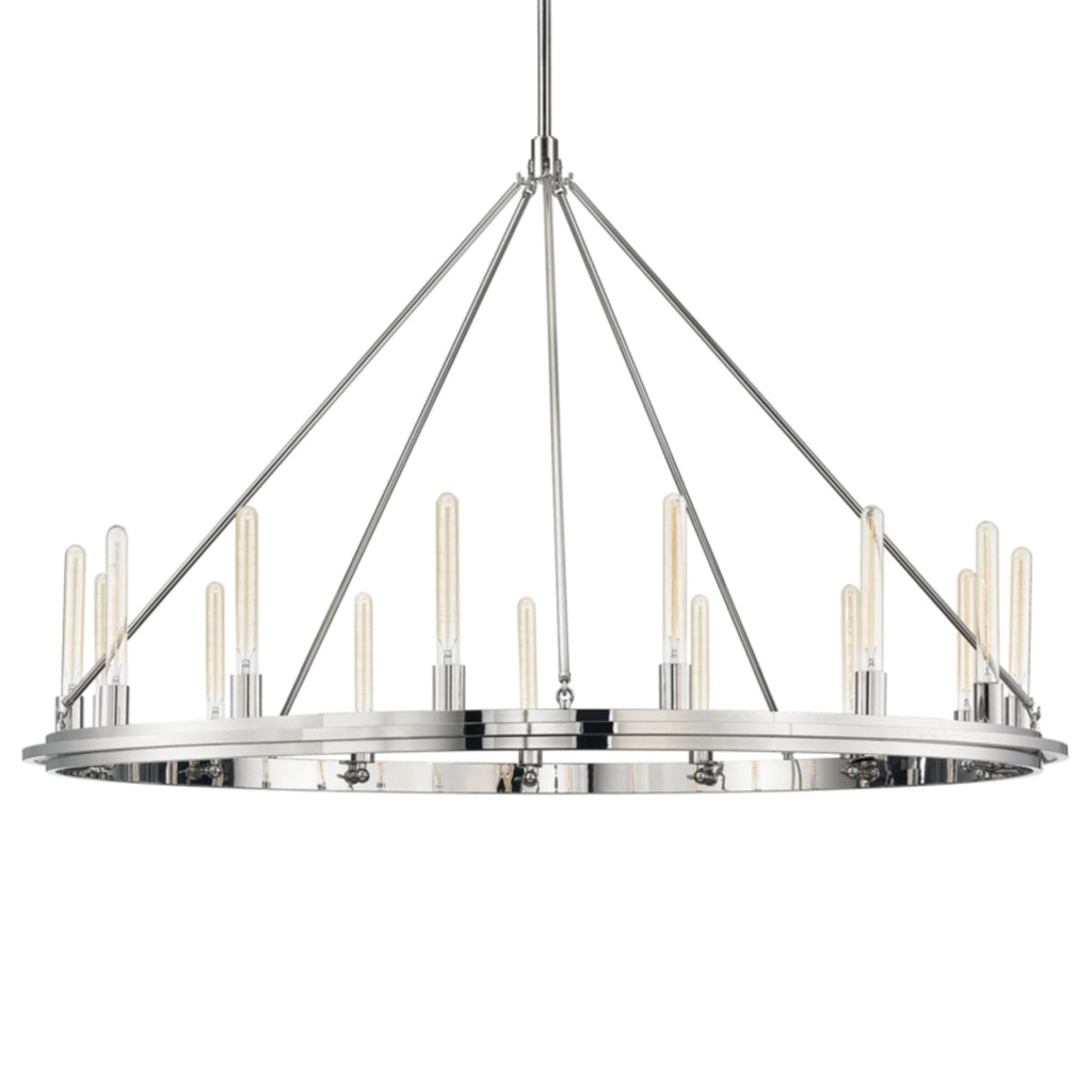 Chambers 15-Light Chandelier in Polished Nickel 58.25L x 58.25W x 38.25H