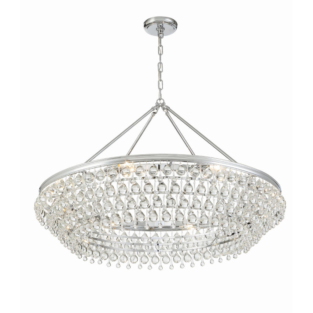Calypso 40'' Crystal Teardrop Polished Chrome Chandelier Silver 40"W x 25.75"H x 40"D