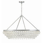 Calypso 40'' Crystal Teardrop Polished Chrome Chandelier Silver 40"W x 25.75"H x 40"D