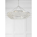 Calypso 40'' Crystal Teardrop Polished Chrome Chandelier Silver 40"W x 25.75"H x 40"D