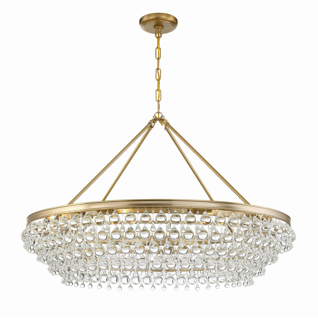 Calypso 40'' Crystal Teardrop Vibrant Gold Chandelier Gold 40"W x 25.75"H x 40"D