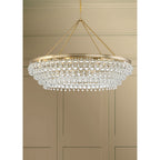 Calypso 40'' Crystal Teardrop Vibrant Gold Chandelier Gold 40"W x 25.75"H x 40"D