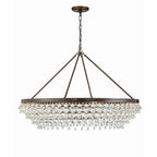Calypso 40'' Crystal Teardrop Vibrant Bronze Chandelier Bronze 40"W x 25.75"H x 40"D