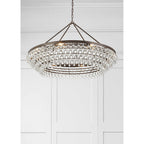 Calypso 40'' Crystal Teardrop Vibrant Bronze Chandelier Bronze 40"W x 25.75"H x 40"D