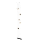 Abacus 5-Light Floor to Ceiling Plug-In LED Lamp LED Opal Glass (GG) in Black