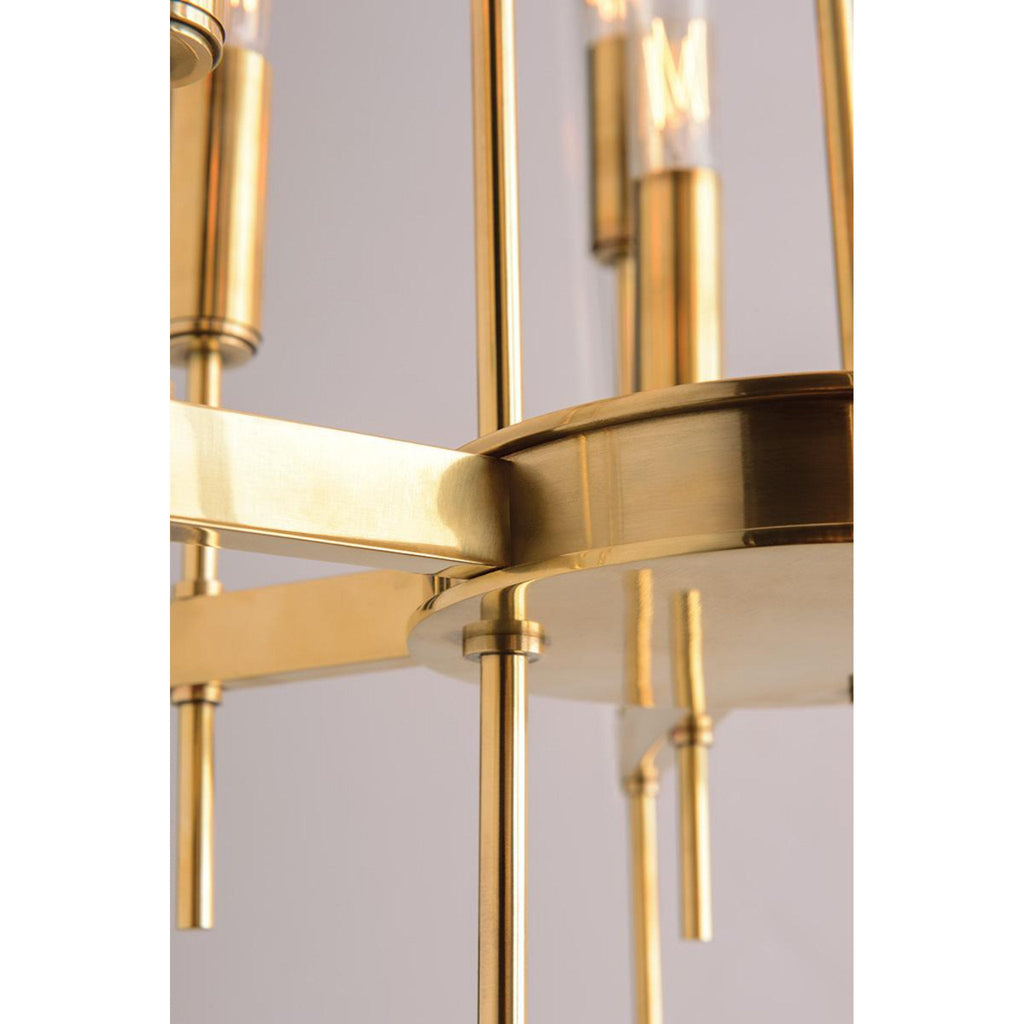 Bari 12-Light Chandelier in Aged Brass 24L x 24W x 26.5H