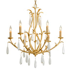 Prosecco 6-Light Chandelier in Gold Leaf 31L x 31W x 35.5H