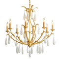 Prosecco 8-Light Chandelier in Gold Leaf 34.75L x 34.75W x 39H