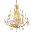 Prosecco 24-Light Chandelier in Gold Leaf 60L x 60W x 69.5H