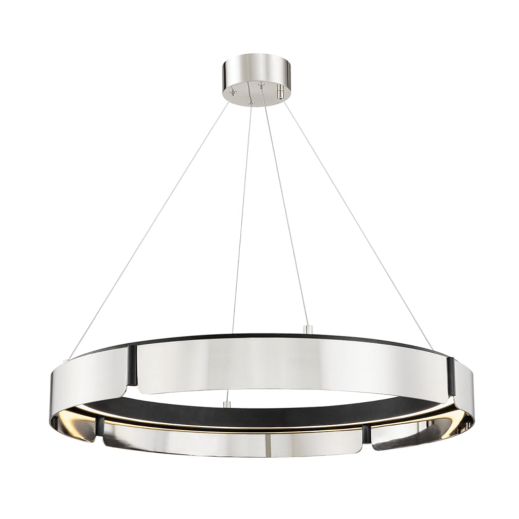 Tribeca 0-Light Chandelier in Burnished Nickel/Black Combo 32.75L x 32.75W x 5H