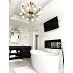 Astoria 20-Light Chandelier in Aged Brass 36L x 36W x 13.5H