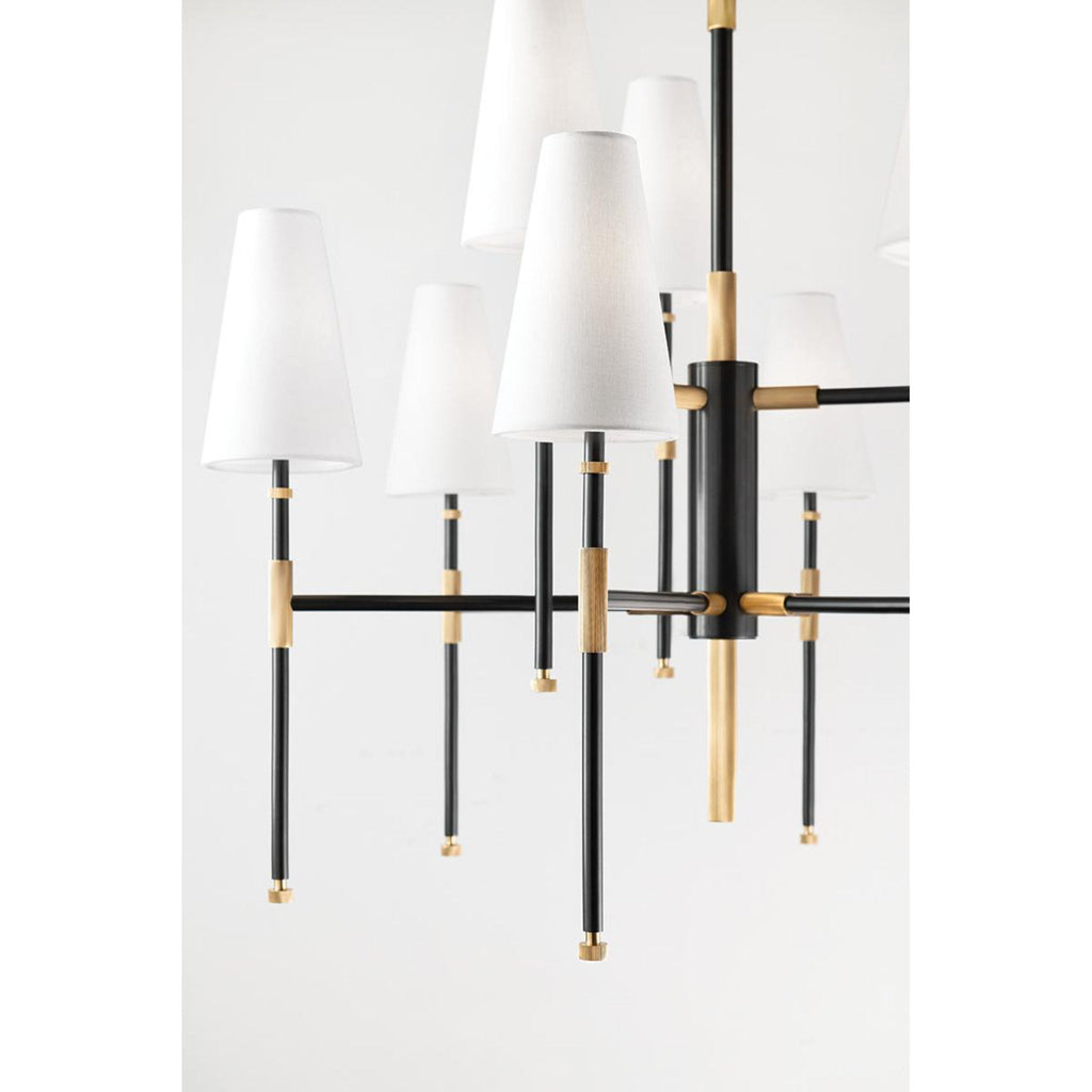 Bowery 6-Light Chandelier in Aged Old Bronze 28L x 28W x 24.5H
