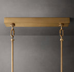 Sirene Smoke Glass Rectangular Chandelier 59"