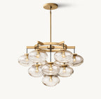 Cabrette Clear Glass Round Chandelier 36"