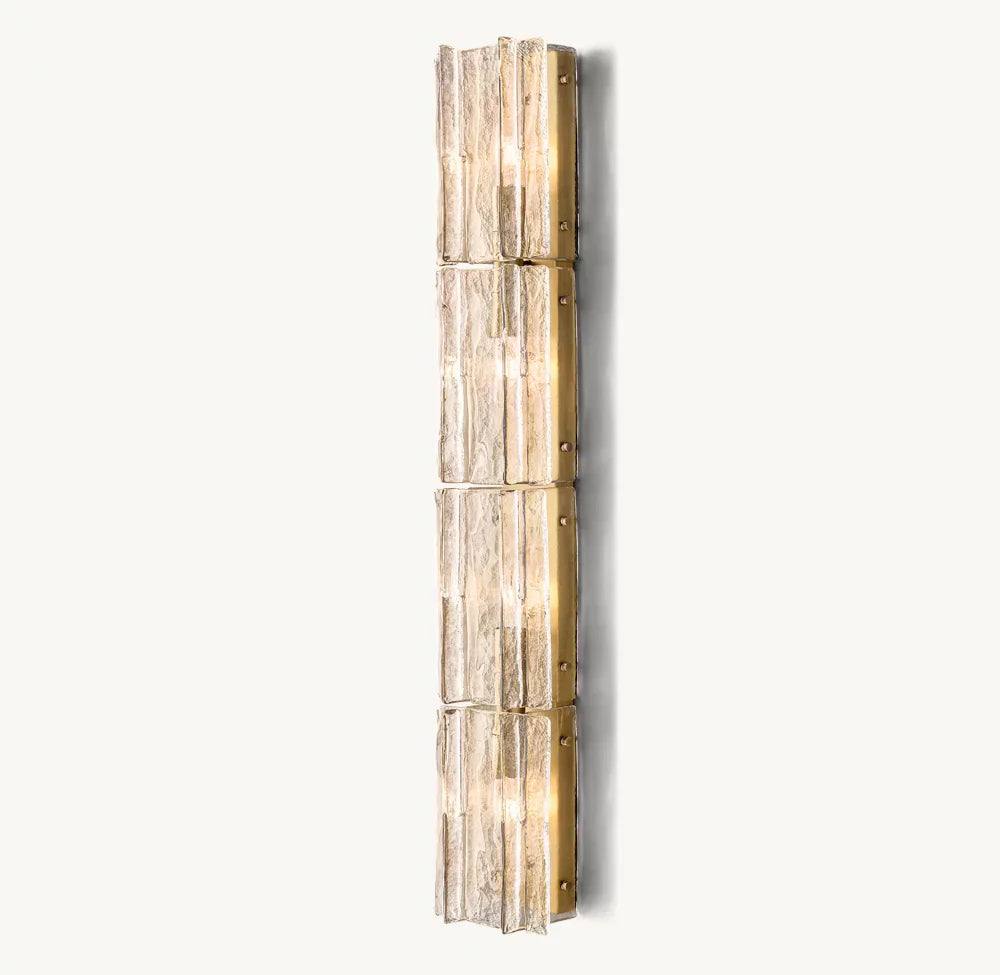 Lattice Clear Glass Grand Sconce