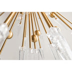 Sparta 6-Light Semi Flush in Aged Brass 28L x 28W x 14.25H