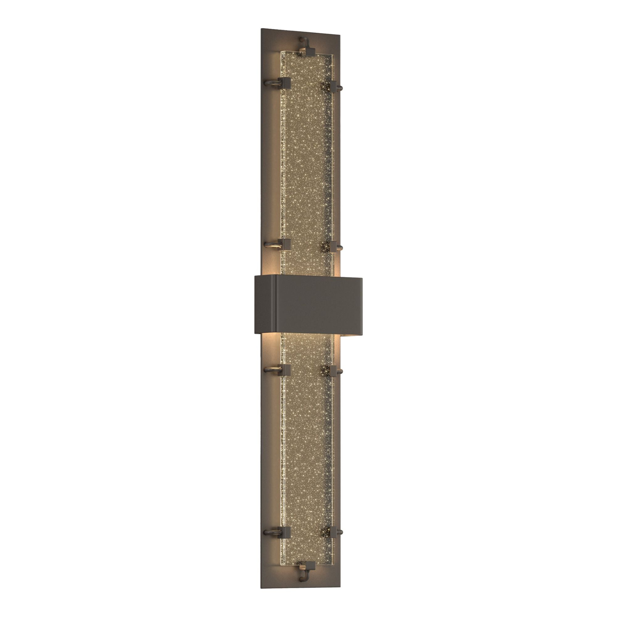 Double-Large Ursa LED Outdoor Sconce LED Seeded Clear Glass (II) in Coastal Dark Smoke