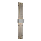 Double-Large Ursa LED Outdoor Sconce LED Seeded Clear Glass (II) in Coastal Burnished Steel