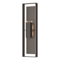 Shadow Box Extra Tall Sconce 2-Light Coastal Dark Smoke Accent Clear Glass (ZM) in Coastal Oil Rubbed Bronze
